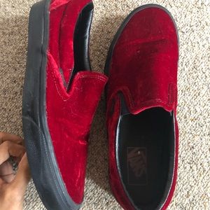 Classic Red Velvet Vans